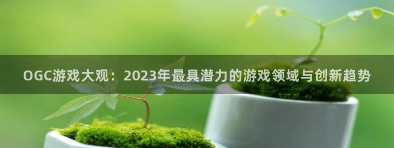 蓝冠娱乐地址：OGC游戏大观：2023年最具潜力的游戏领域与